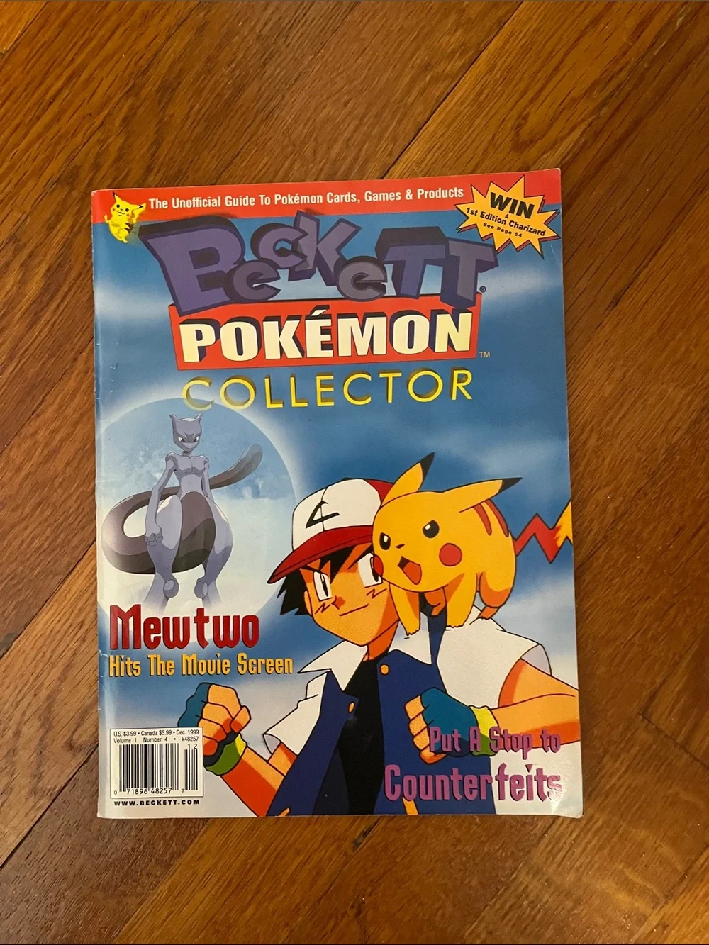 Pokémon Collector Magazine - Blue Cover with Pikachu BECKETT 12/1999 vol#1